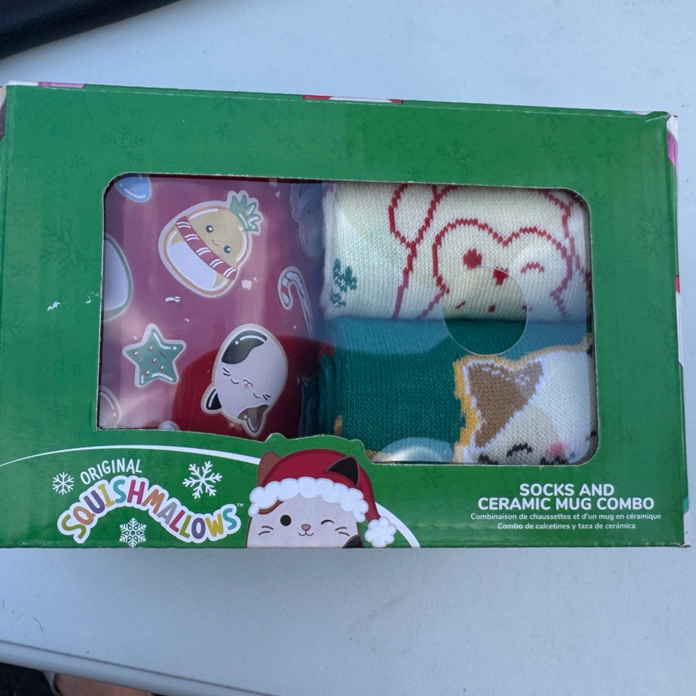 Squishmallows Festive Socks Set - Red, Green, White